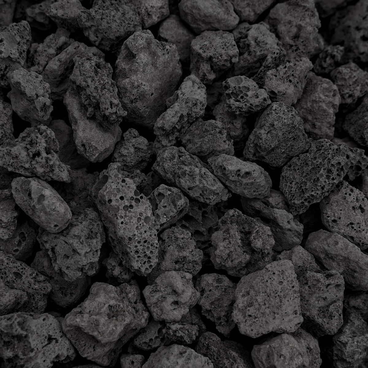 Onlyfire black lava rock safe for gas fireplaces and displays