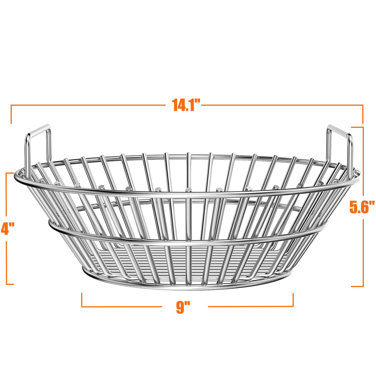 Onlyfire ash basket with 360° airflow promotes even heat and thorough combustion.