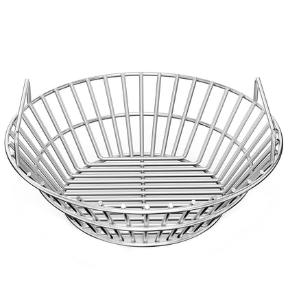 Onlyfire Charcoal Ash Basket universal fit enables versatile compatibility with Kamado Joe and Big Green Egg.