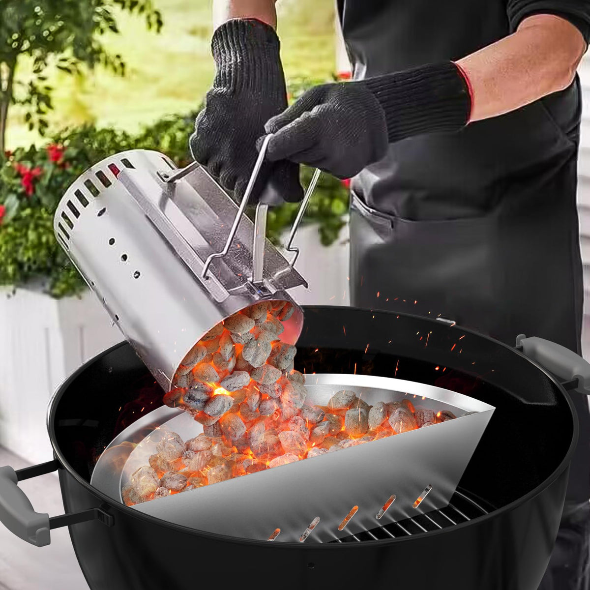 Onlyfire open-bottom design enabling better airflow and cleaner burns