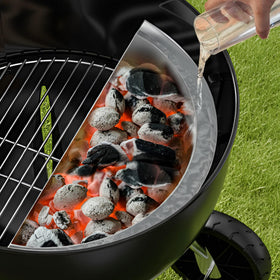 Onlyfire two-zone cooking basket showing direct and indirect heat zones