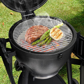 OnlyFire Kamado Joe Classic II fit supports flexible grilling options.