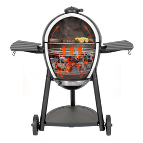 OnlyFire stainless steel frame houses durable ceramic heat plates.