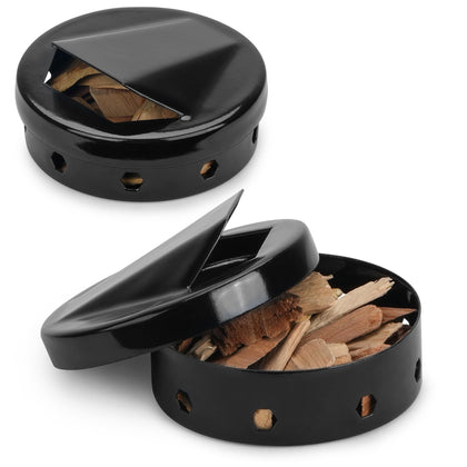 Onlyfire Chef smoker box 2-pack for charcoal and gas grills adds rich smoke flavor.