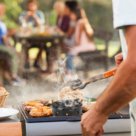 Onlyfire Chef smoker box enhances cheese, ribs, and fish with gentle smoke.