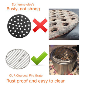 Onlyfire fire grate helps maintain hot or cool zones for versatile cooking.