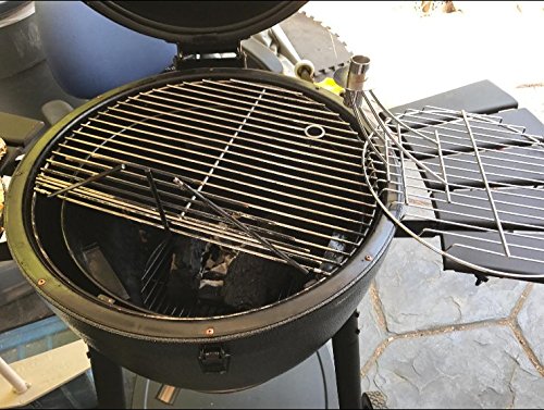 Onlyfire cooking grate supports multiple foods with separate zones on a single surface.