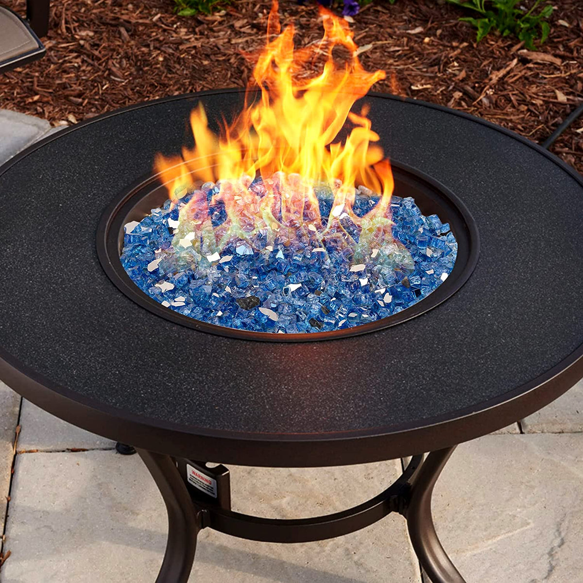onlyfire easy-install glass rocks let you pour-and-go for a clean burner area