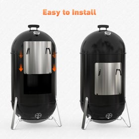 Onlyfire door installs quickly into Weber 22-inch WSM without drilling.