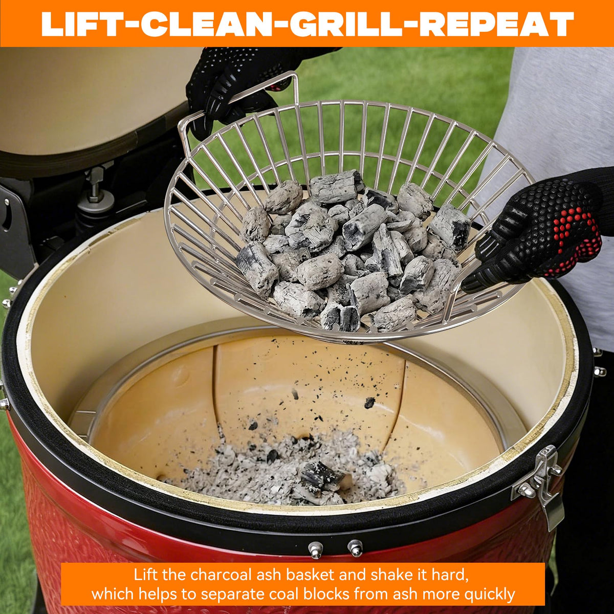 Onlyfire efficient burn-control visual emphasizing steady heat and fuel savings