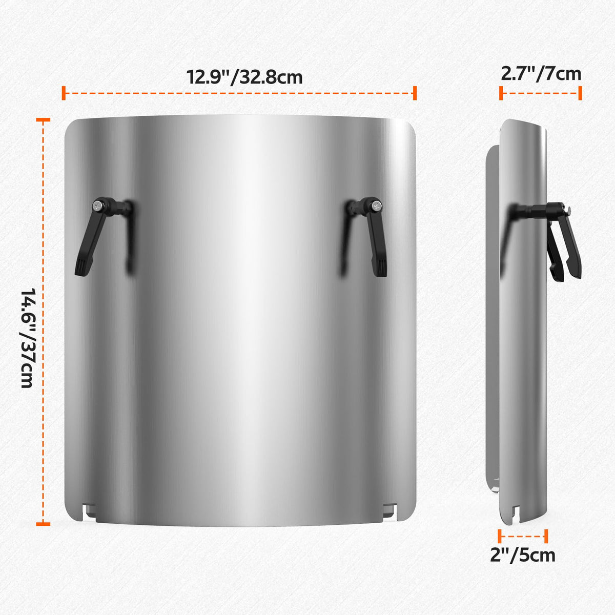 Onlyfire charcoal smoker door featuring embedded bottom protrusions and gasket for reduced smoke leakage.