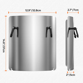 Onlyfire charcoal smoker door featuring embedded bottom protrusions and gasket for reduced smoke leakage.