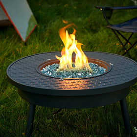 Onlyfire 10 lbs glass maintains brightness in outdoor use across seasons.