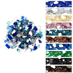 Onlyfire fire glass aqua blue mirrors beautifully, elevating the fire pit’s ambiance with a reflective surface.