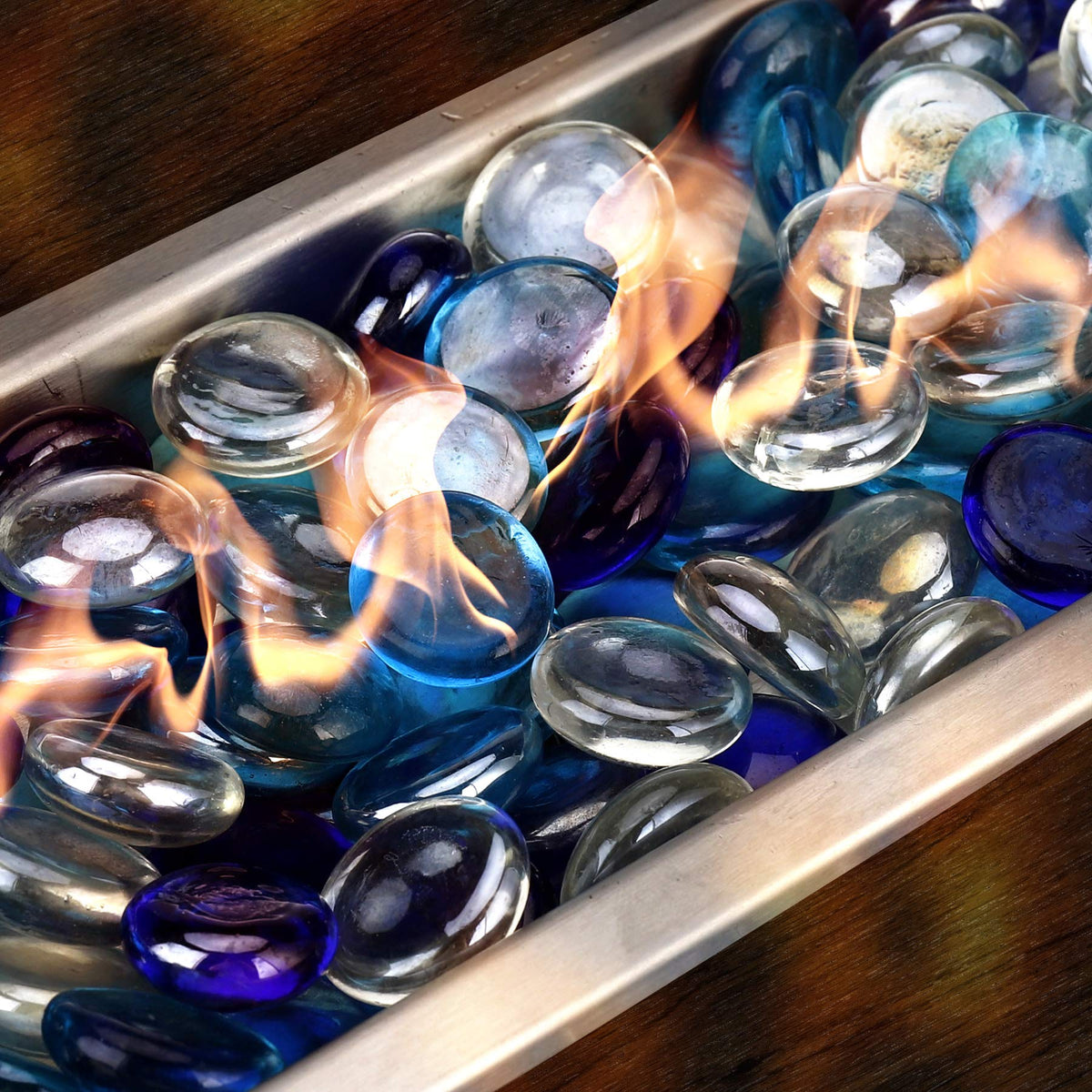 OnlyFire Crystal Ice blend half-inch beads create cool reflections