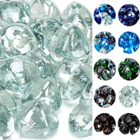 OnlyFire Onyx Black fire glass diamonds sparkle in daylight on a modern fire pit