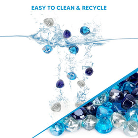 Onlyfire Caribbean blue fire glass diamonds create a tropical accent in outdoor spaces