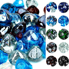 Onlyfire Caribbean Blue fire glass diamonds sparkle for outdoor fire pit ambiance