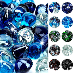 Onlyfire cobalt blue fire glass diamonds add vivid color to propane fire pits