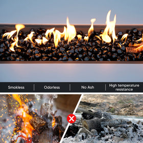 OnlyFire multicolor blend stones create playful, lively flame visuals