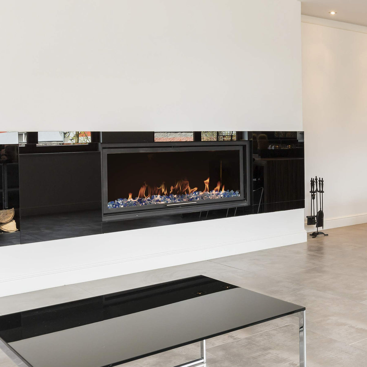 Onlyfire glass can evenly cover features, concealing pipes for a polished appearance.