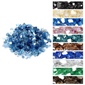onlyfire platinum reflective fire glass rocks enhance ambiance at outdoor fire pits