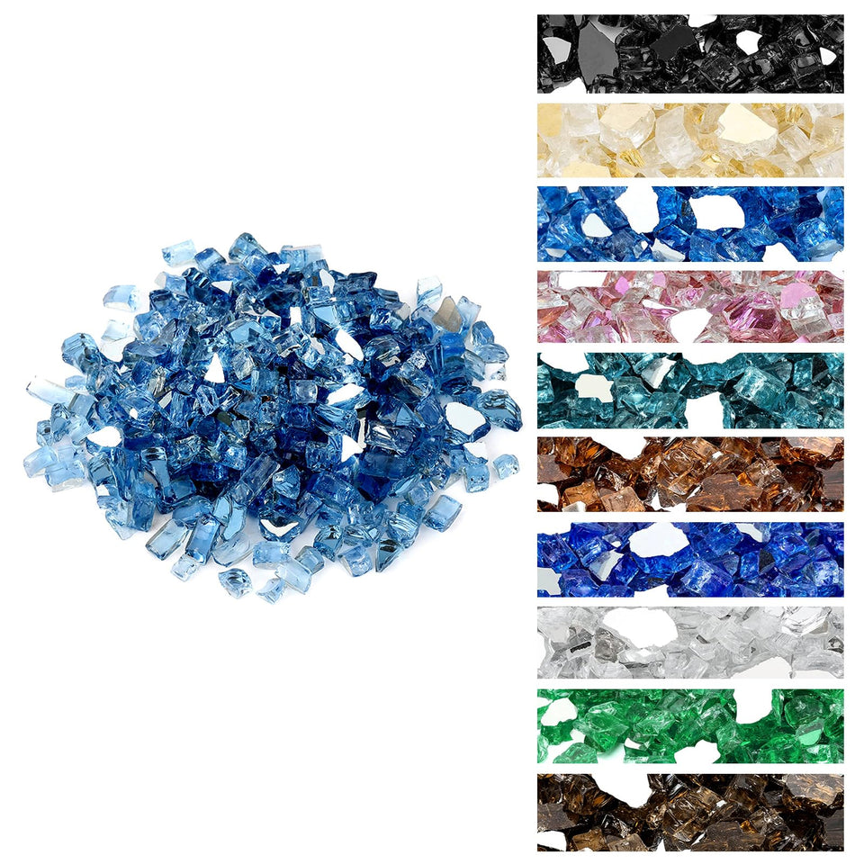 onlyfire platinum reflective fire glass rocks enhance ambiance at outdoor fire pits