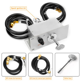 Onlyfire fire pit key valve controlling gas flow for safer ignition.