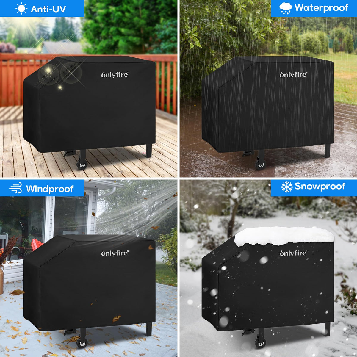 Onlyfire reinforced stitching prevents tearing for durable outdoor use.
