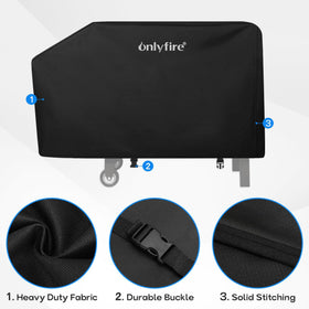 Onlyfire cover with windproof straps remains secure during travel.