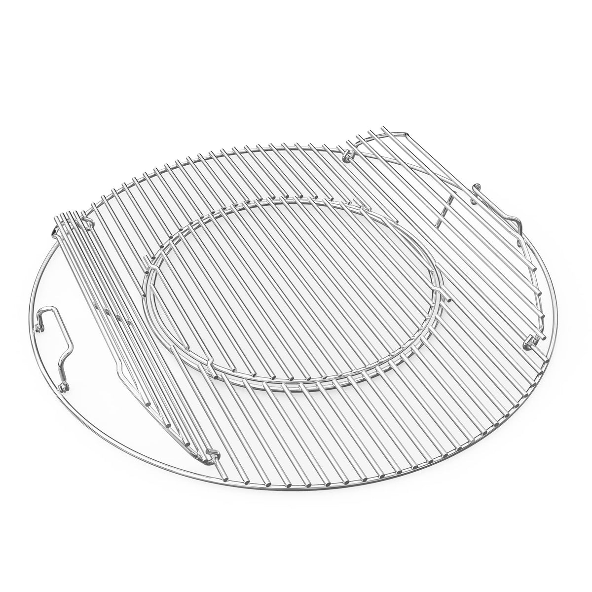 Onlyfire stainless steel grill grate showing 21.5 inch diameter for even heat and searing