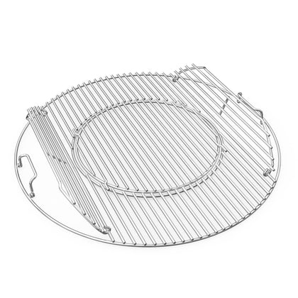 Onlyfire stainless steel grill grate showing 21.5 inch diameter for even heat and searing