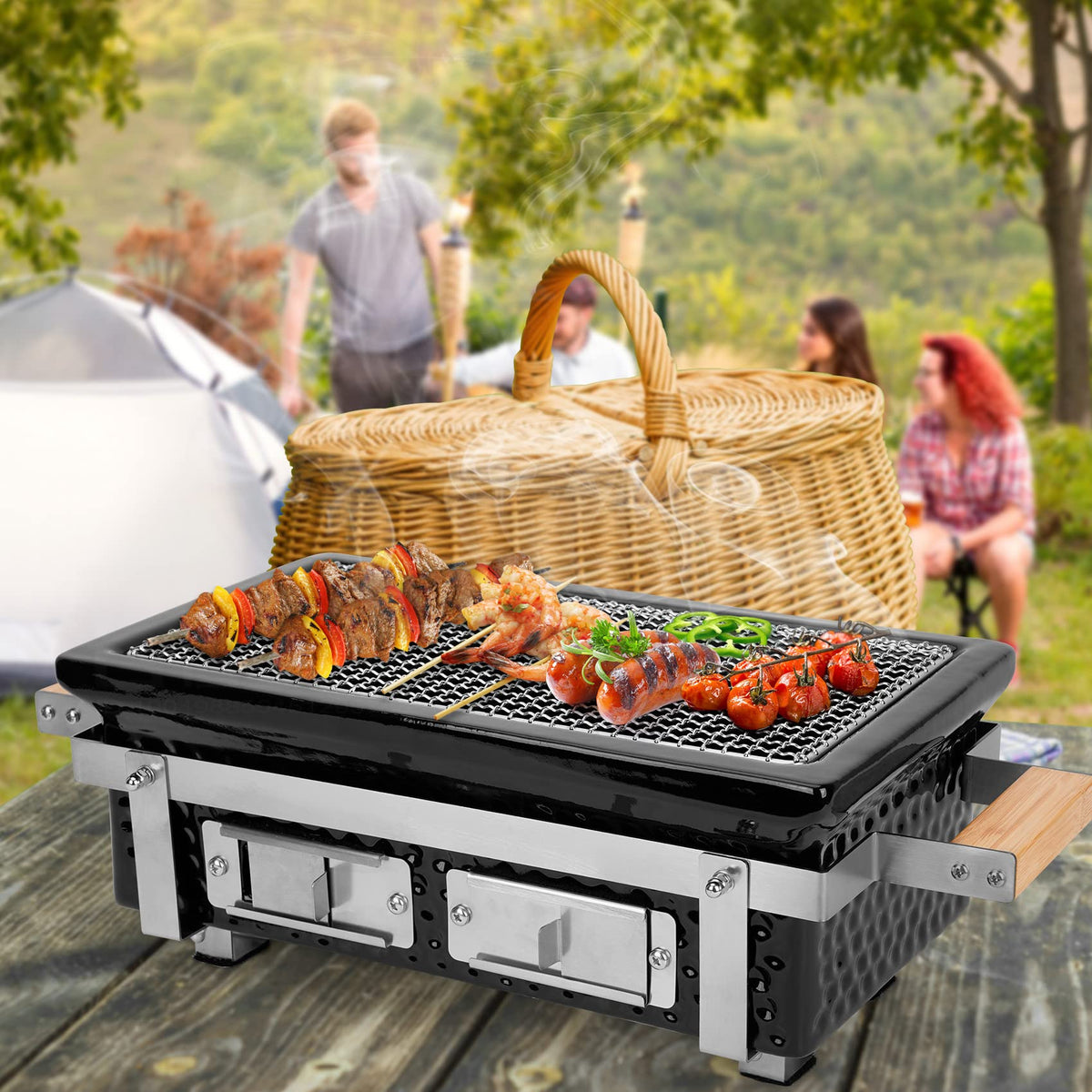 ONLYFIRE GRILLS charcoal plate and bowl for organized fuel and steady heat
