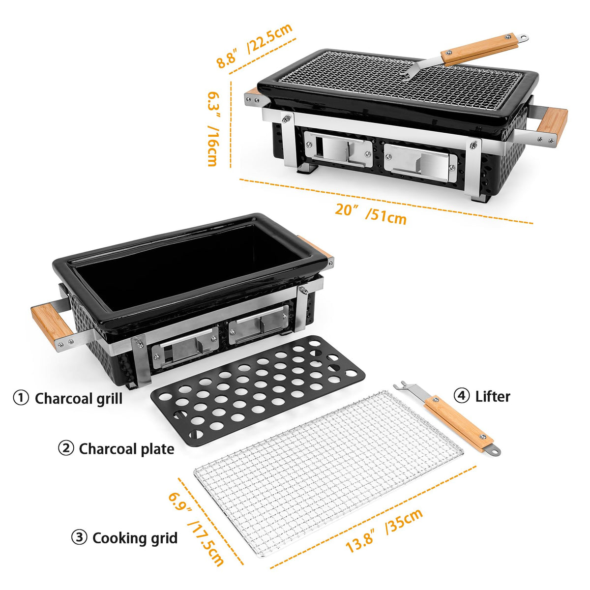 ONLYFIRE GRILLS grid lifter accessory for safe handling and easy grid maintenance