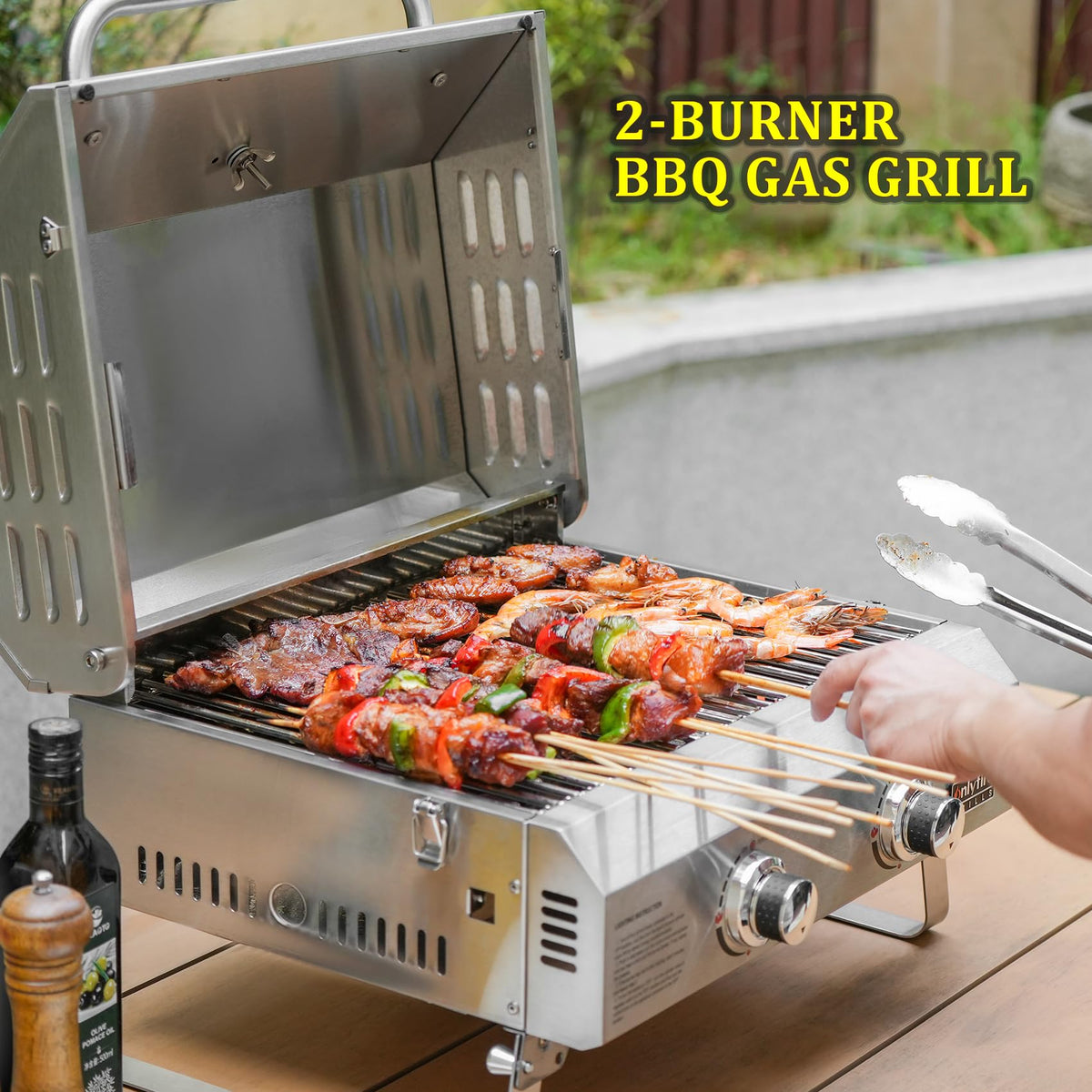 ONLYFIRE GRILLS locking cover and carry handle for secure travel.