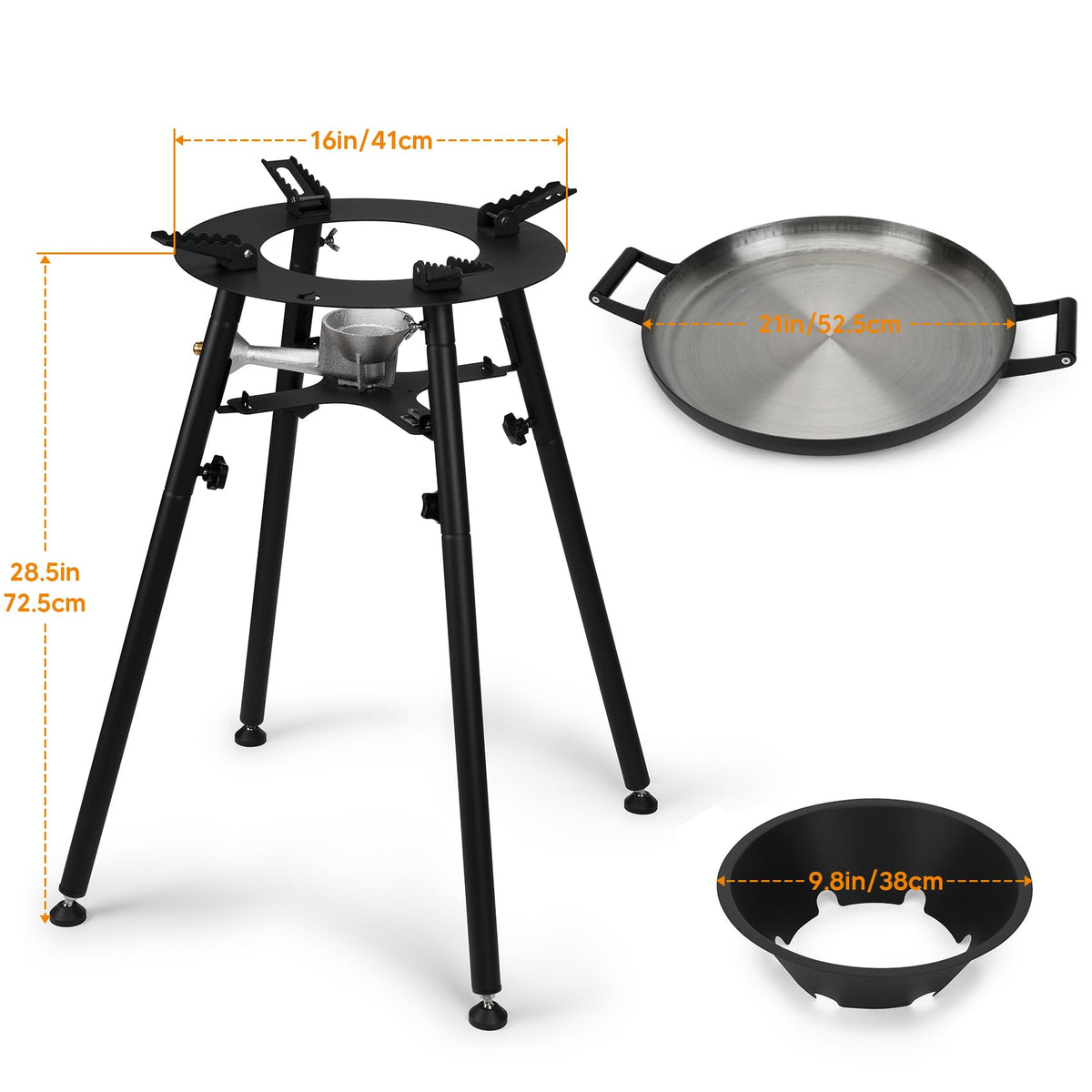ONLYFIRE GRILLS 60,000 BTU burner for fast outdoor cooking.