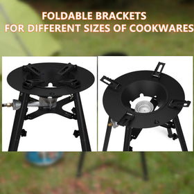 ONLYFIRE GRILLS 33-inch height for comfortable cooking.