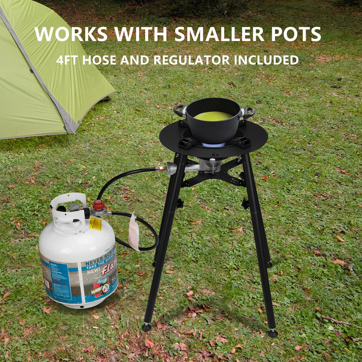 ONLYFIRE GRILLS removable legs for easy storage and transport.