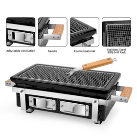 ONLYFIRE GRILLS yakitori grill with stainless steel grid for even cooking