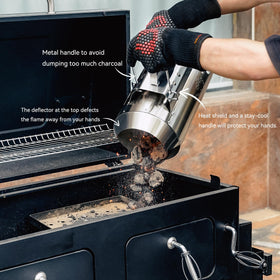 Onlyfire Heavy Duty Deluxe BBQ Chimney Starter delivers fast, even burn across grills
