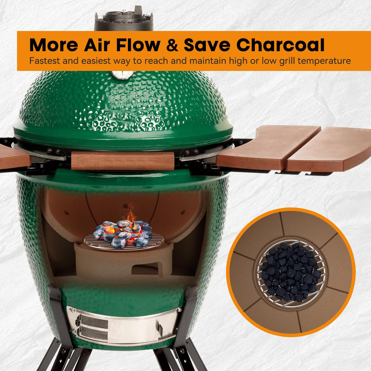 Onlyfire heavy-gauge stainless-steel construction ensures warp resistance and longevity
