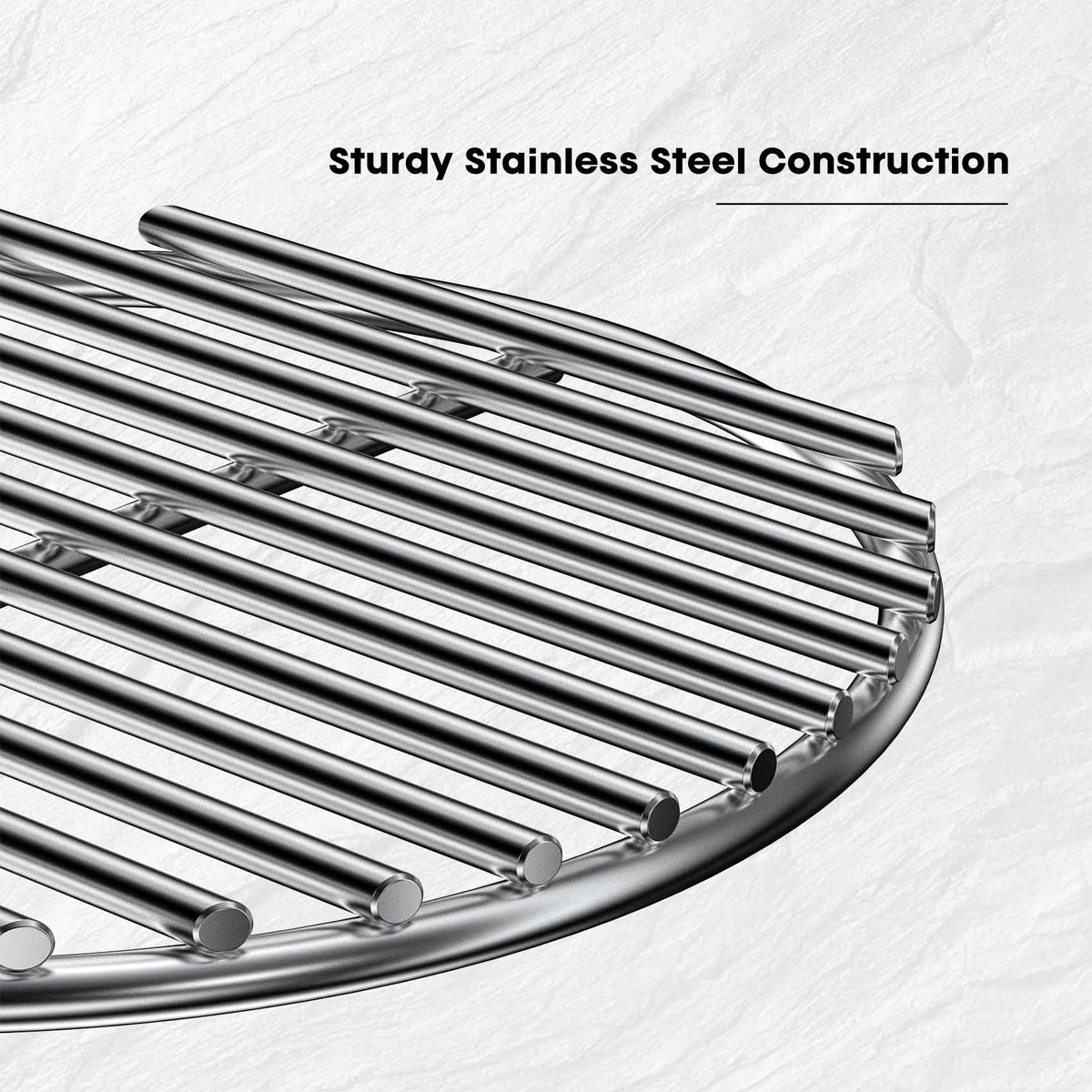 Onlyfire charcoal grate spacing enables easier cleaning and ash clearance after grilling.