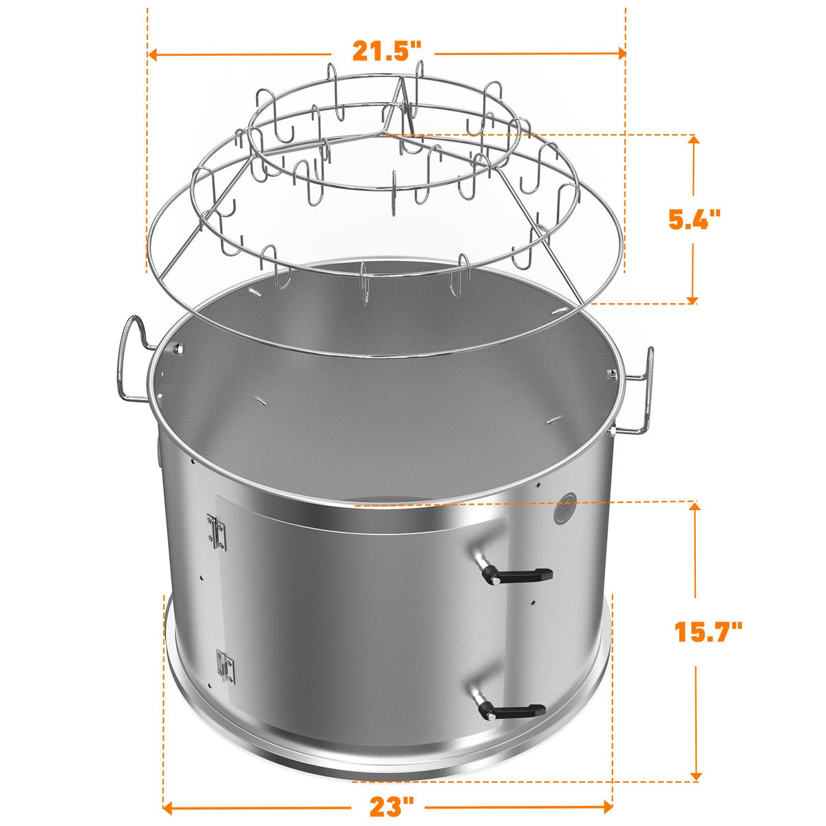 Onlyfire rib rack with 24 hooks provides ample hanging capacity