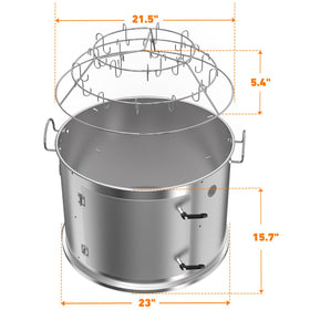 Onlyfire rib rack with 24 hooks provides ample hanging capacity