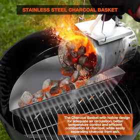 Onlyfire large capacity fuel storage illustrates long smoking sessions without frequent refuels