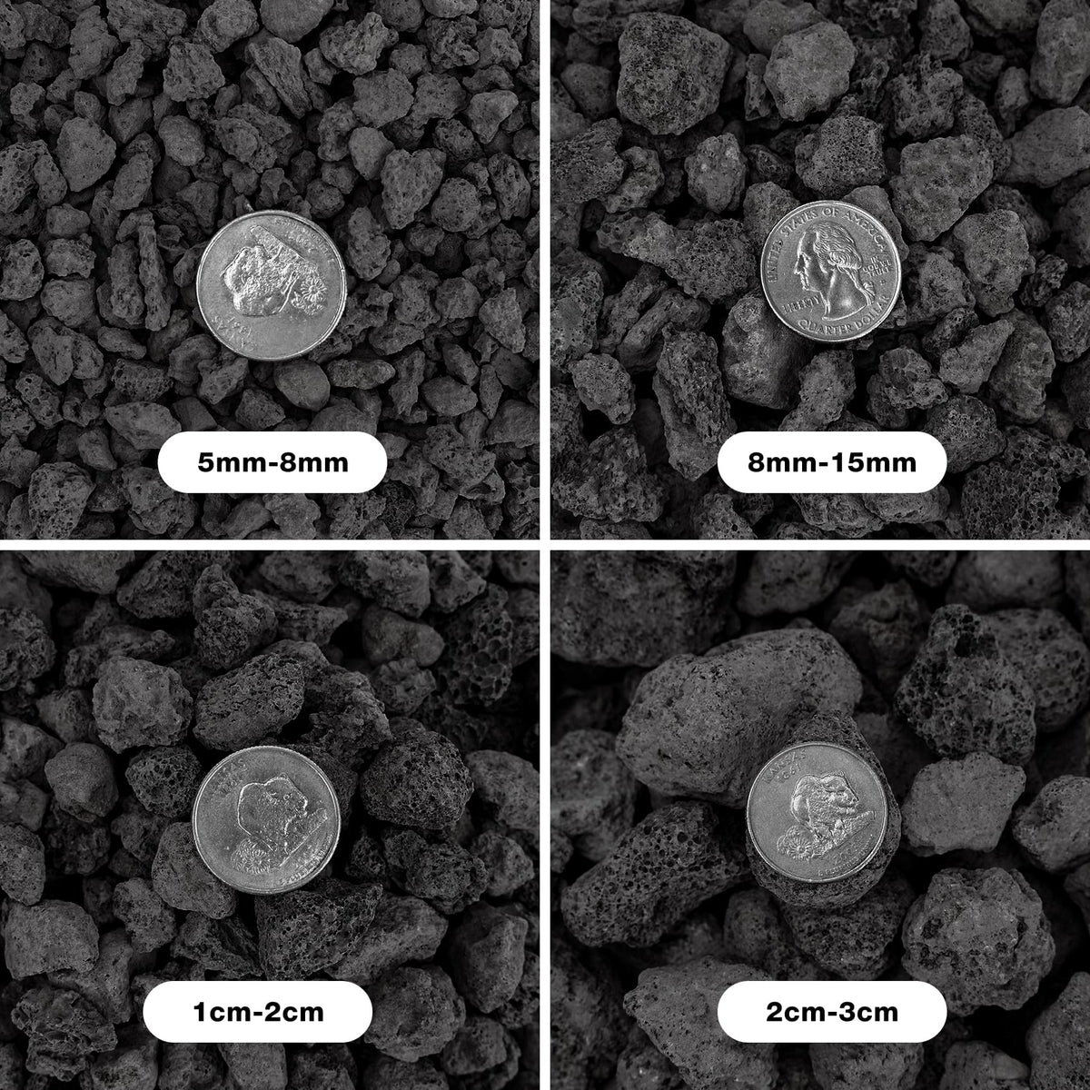 Onlyfire lava rock close-up shows porous texture for flame dispersion