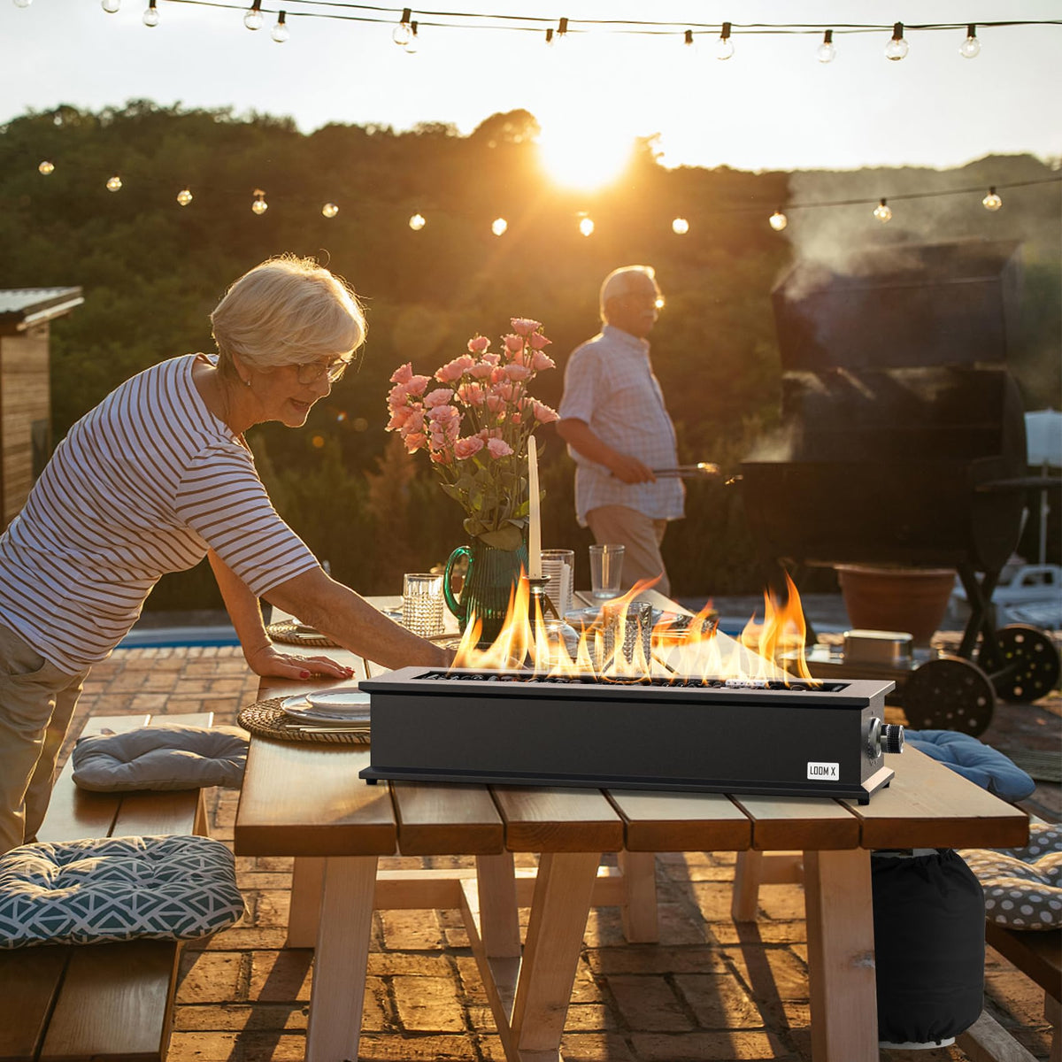 Onlyfire Loom X backyard patio use ideal for gatherings