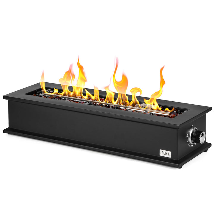 Onlyfire Loom X stainless steel burner for a clean, flickering outdoor flame.