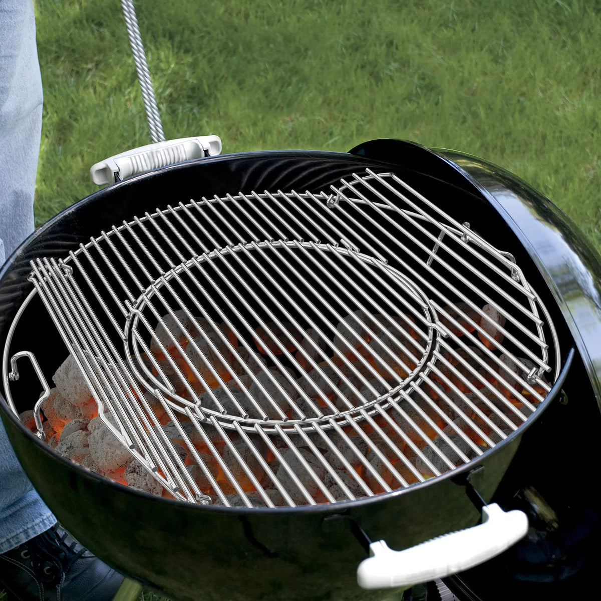 Onlyfire multi-purpose grate ready for griddle, wok, or sear with center removed