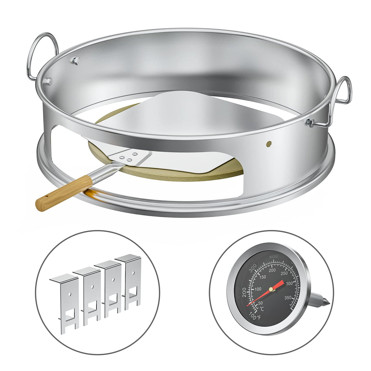 Onlyfire pizza peel enabling smooth pie transfer